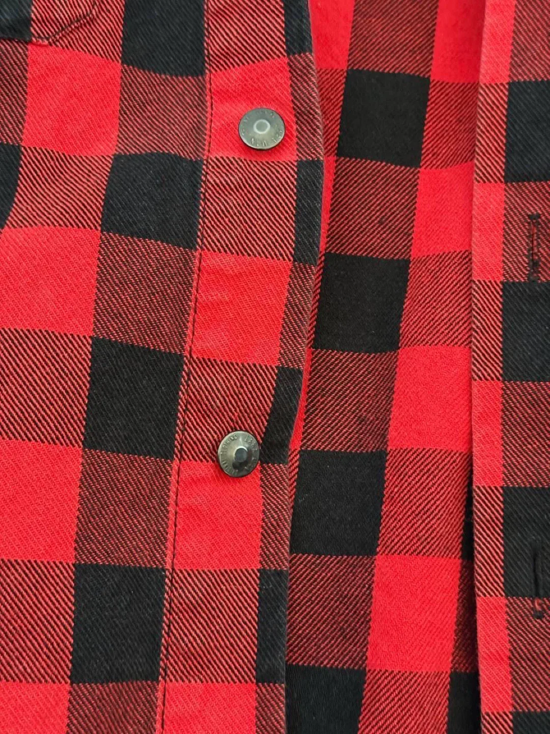 Zara Red and Black Flannel Shirt - Size M image indicator(3)