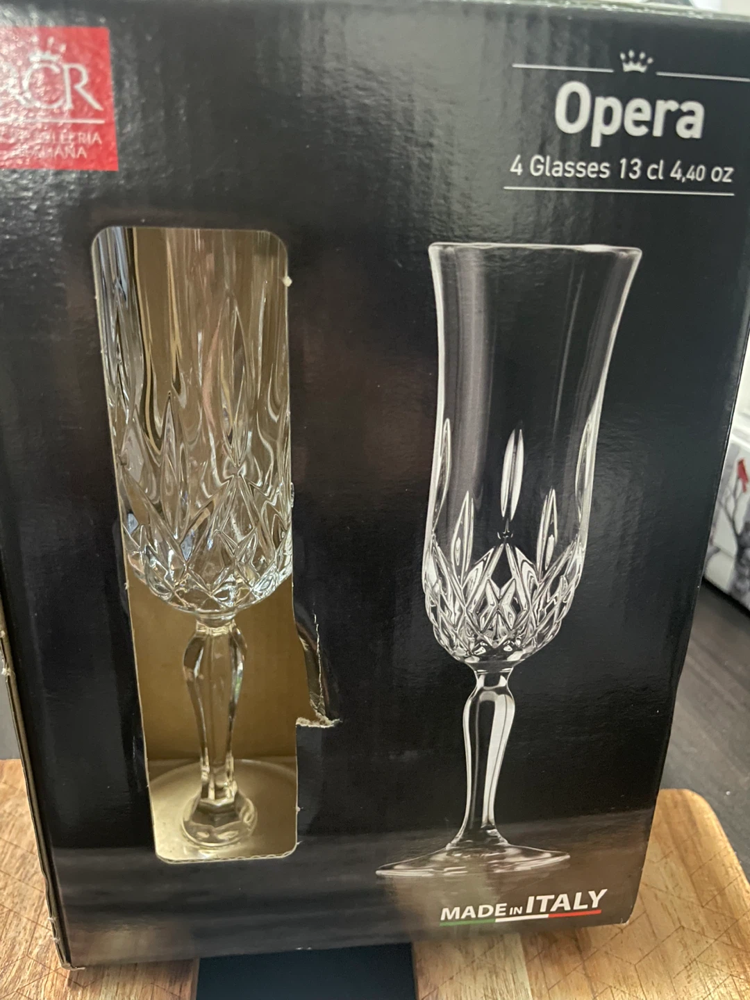 RCR Cristalleria Italiana Opera Champagne Flutes - Set of 4
