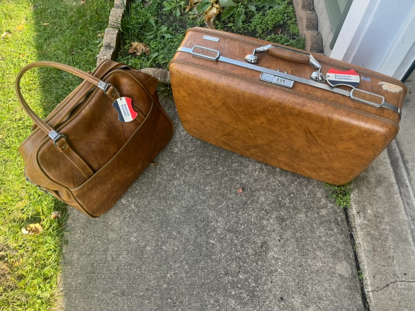 Vintage American Tourister Suitcase & Matching Carry-on