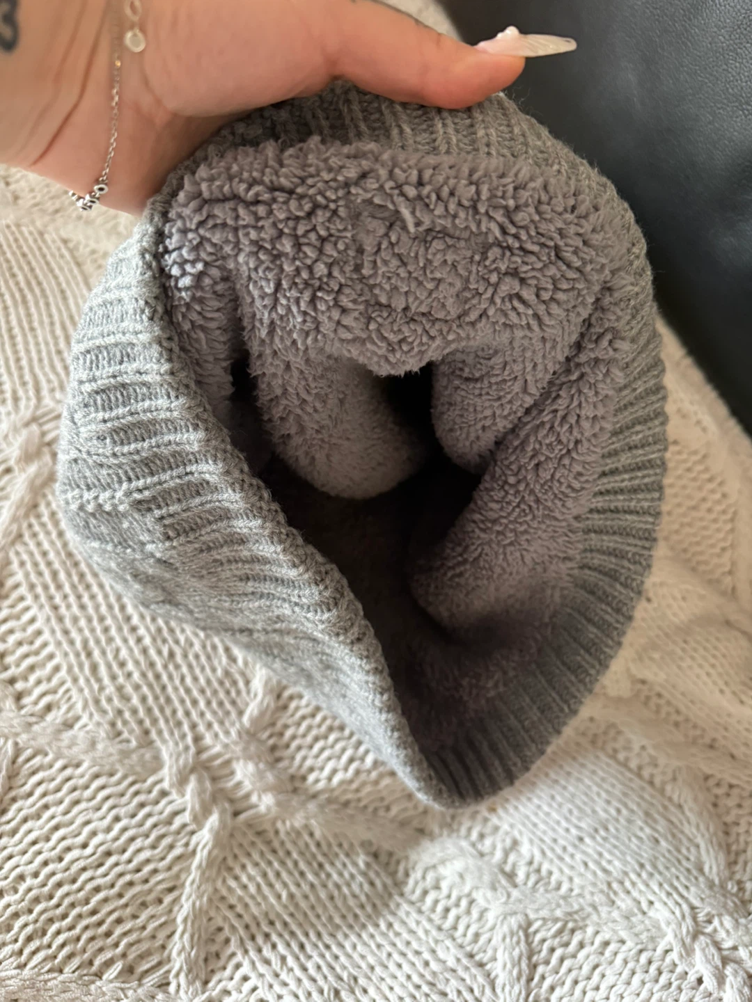 Heritage Gray Knit Snood - photo 3