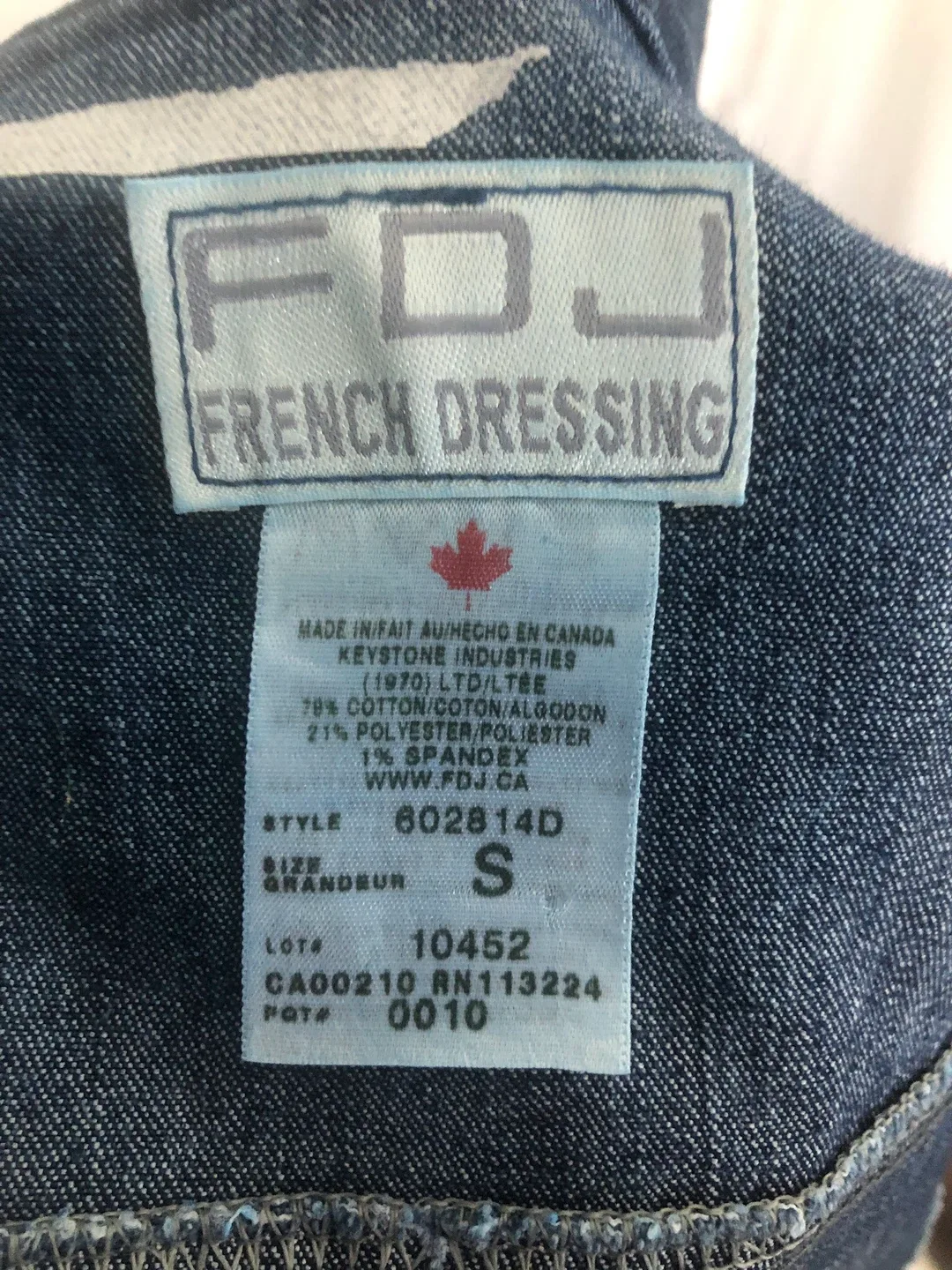 Women’s Denim Jean Jacket. Size Small. French Dressing. image indicator(5)