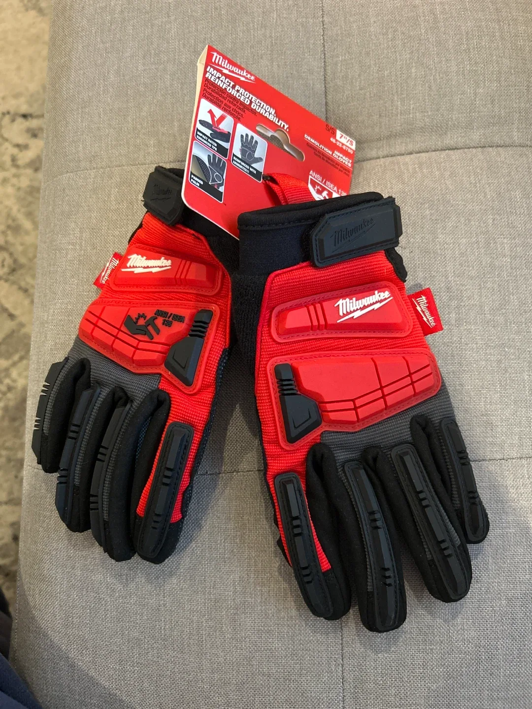 Milwaukee impact demolition gloves.