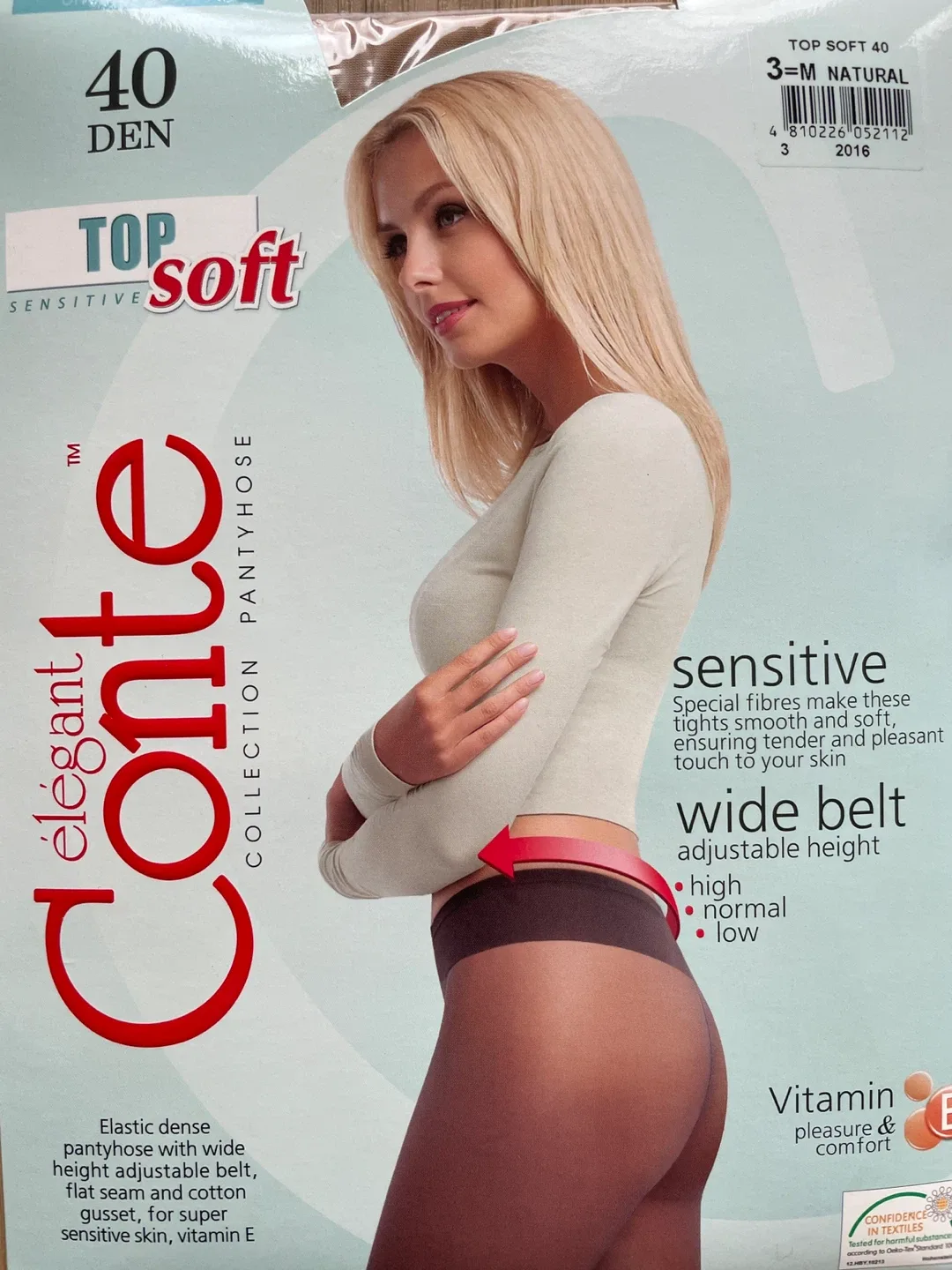 Conte Top Soft Sensitive Pantyhose - Size 3-M, Natural colour