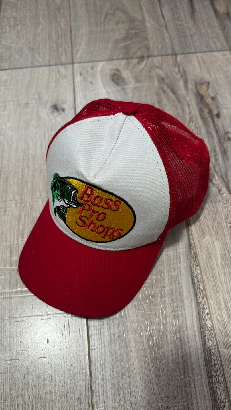 Bass Pro Shops Red & White Trucker Hat - Kids size