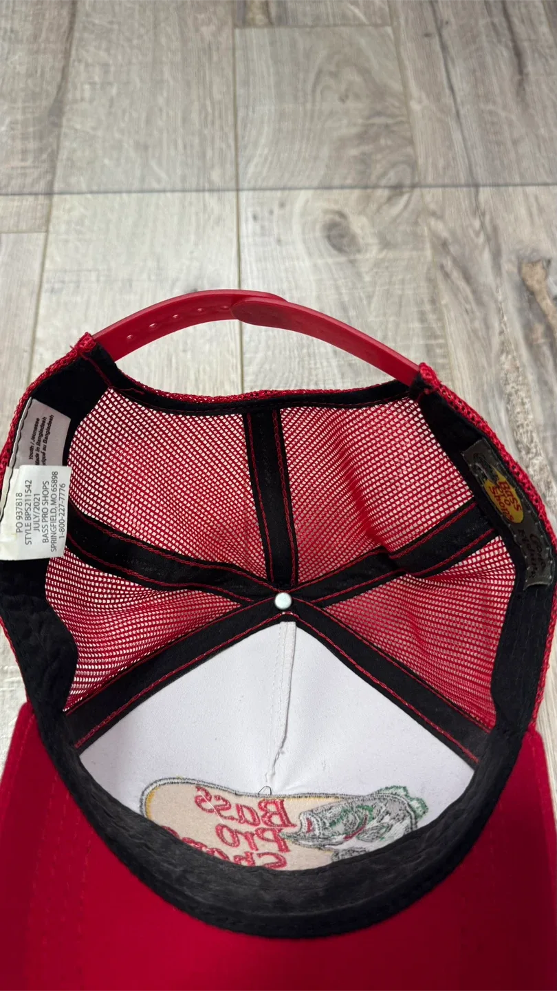 Bass Pro Shops Red & White Trucker Hat - Kids size image indicator(3)