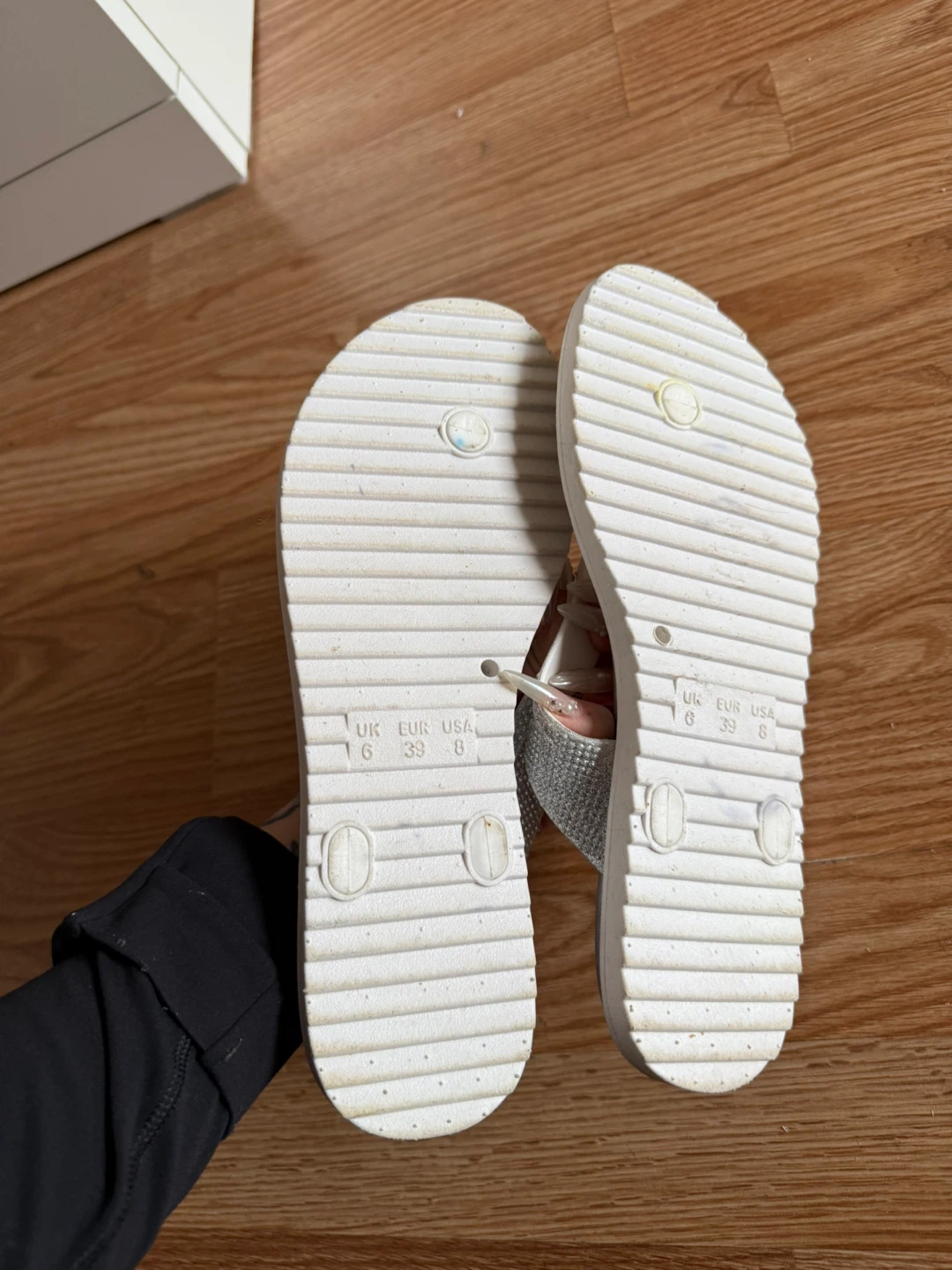 Silver Flip Flops - Size 8 - photo 2