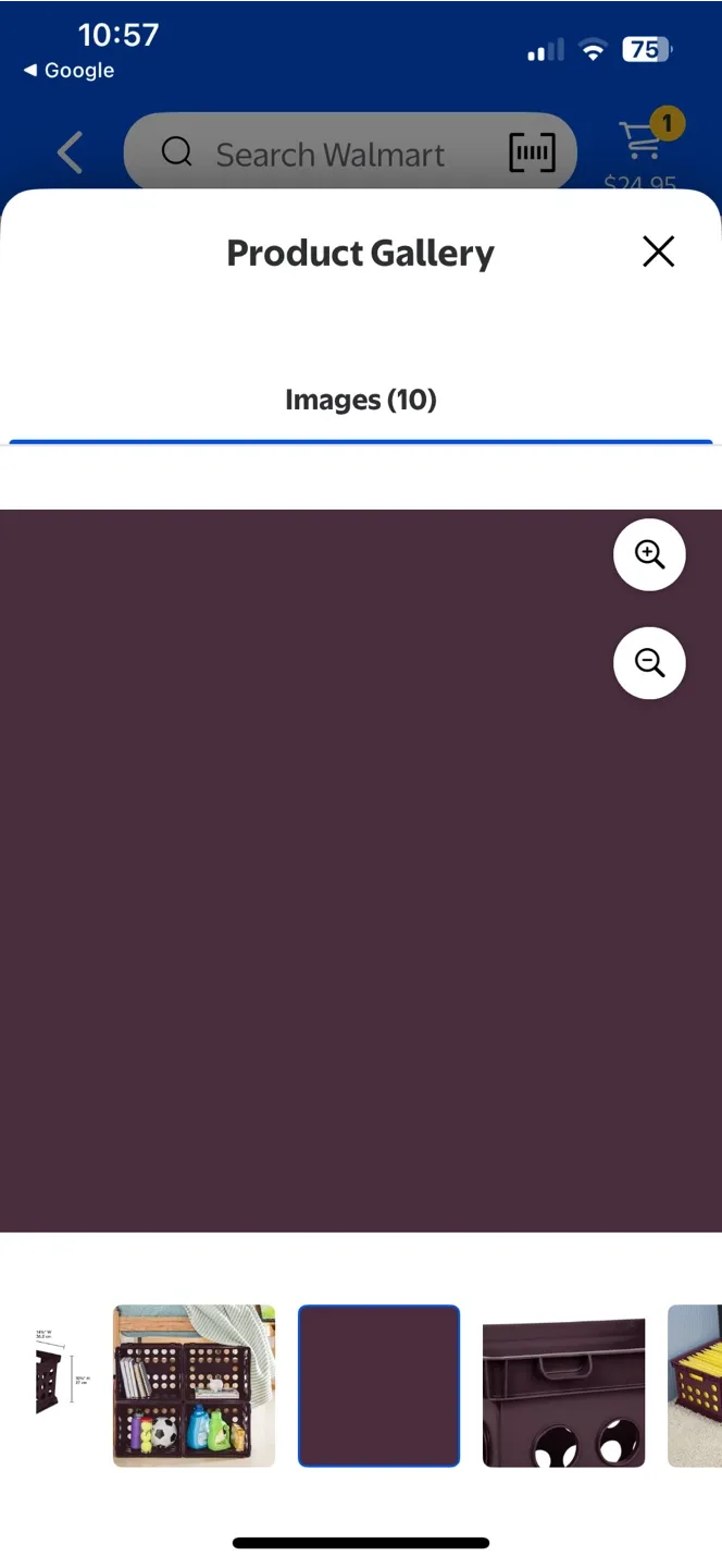 Sterilite “Metro Burgundy” Storage Crate, Letter or Legal image indicator(9)