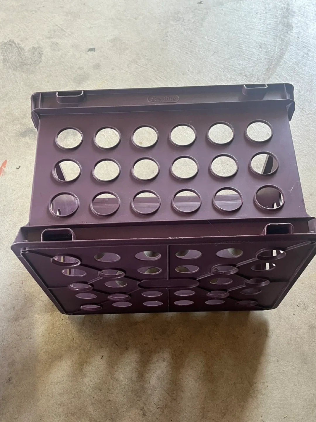 Sterilite “Metro Burgundy” Storage Crate, Letter or Legal image indicator(3)