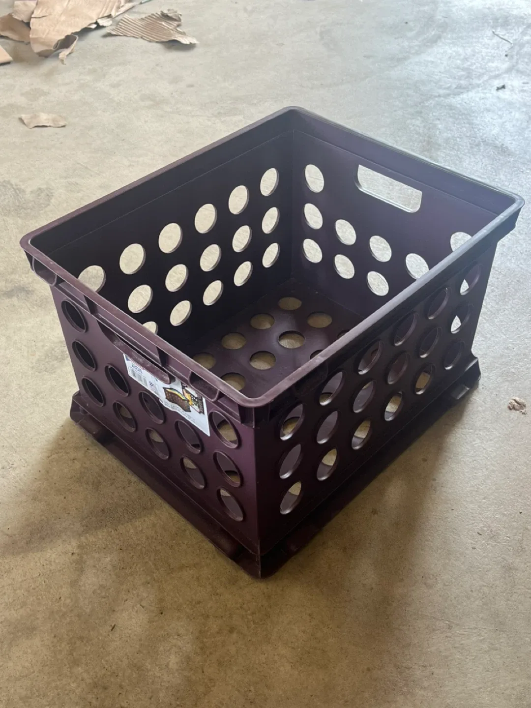 Sterilite “Metro Burgundy” Storage Crate, Letter or Legal