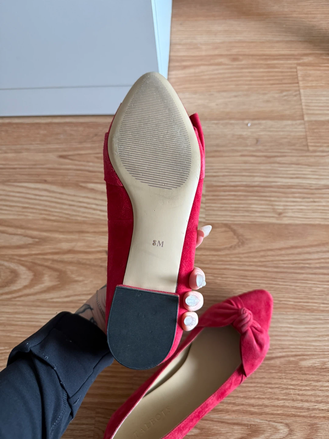 Talbots Red Suede Ballet Flats - Size 8 - photo 2