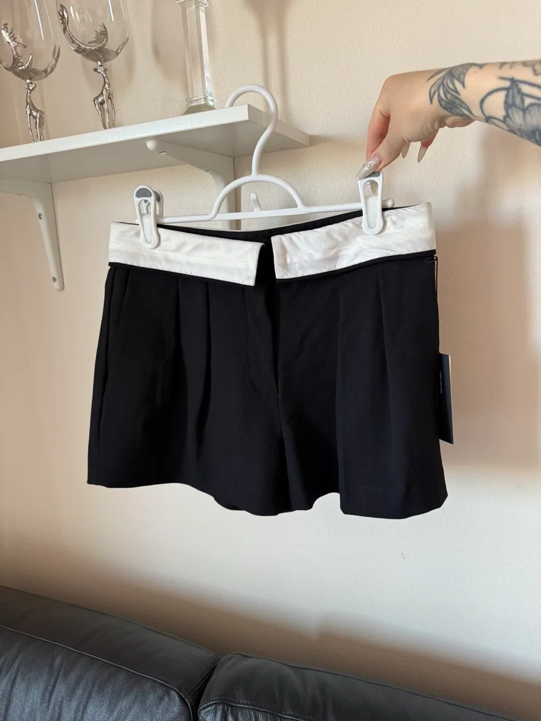 Babaton Black & White Shorts