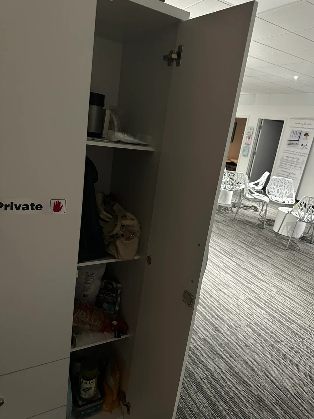 2 doors WHITE wardrobe, 2 drawers, 1 lock- 36W 5.71H  1.18 D image indicator(3)