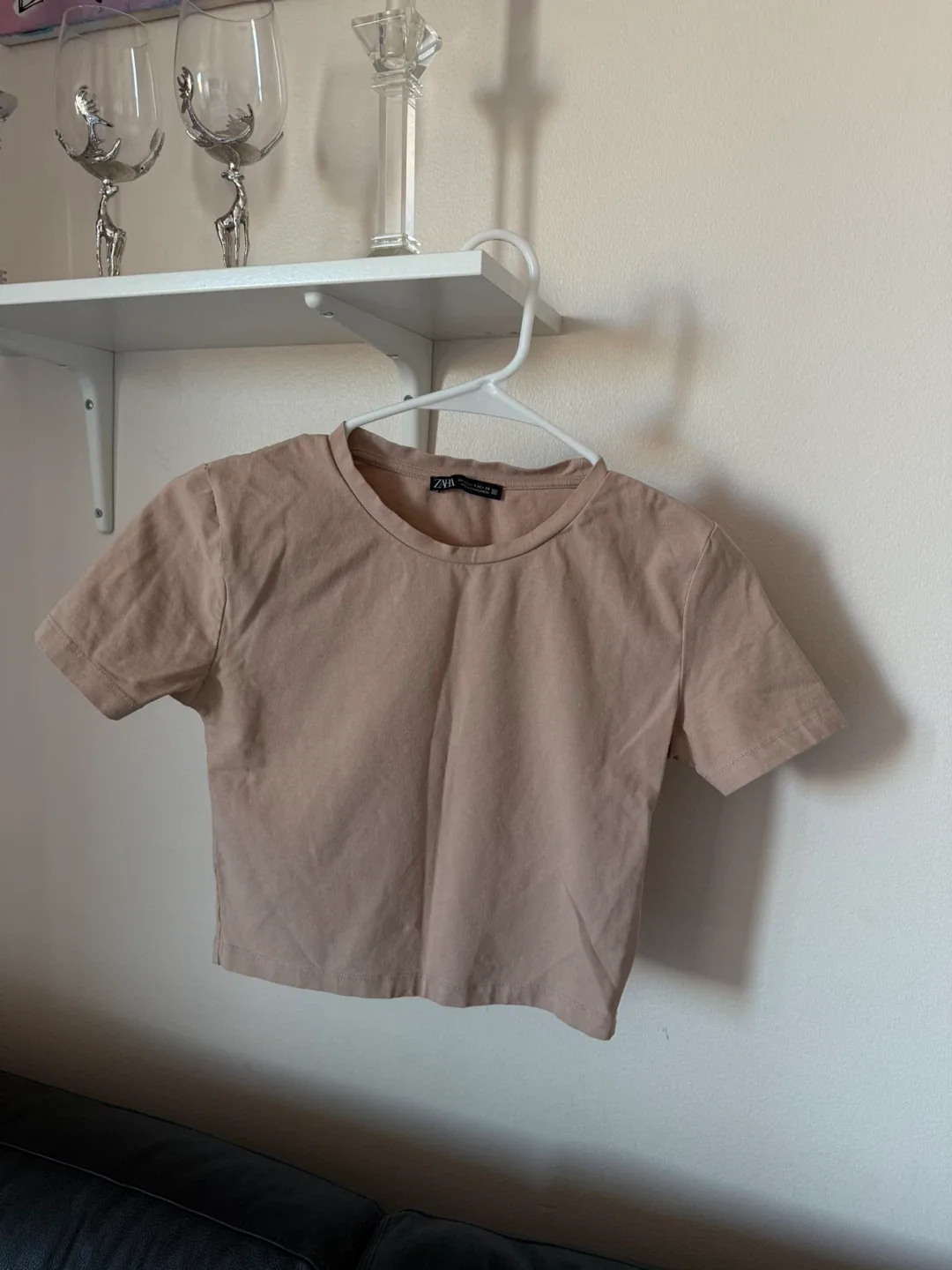 Zara Beige Crop Top