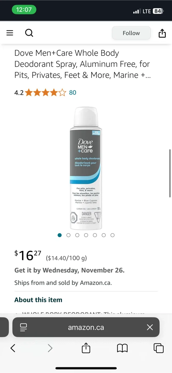 Dove Men+Care Whole Body Deodorant Set image indicator(4)