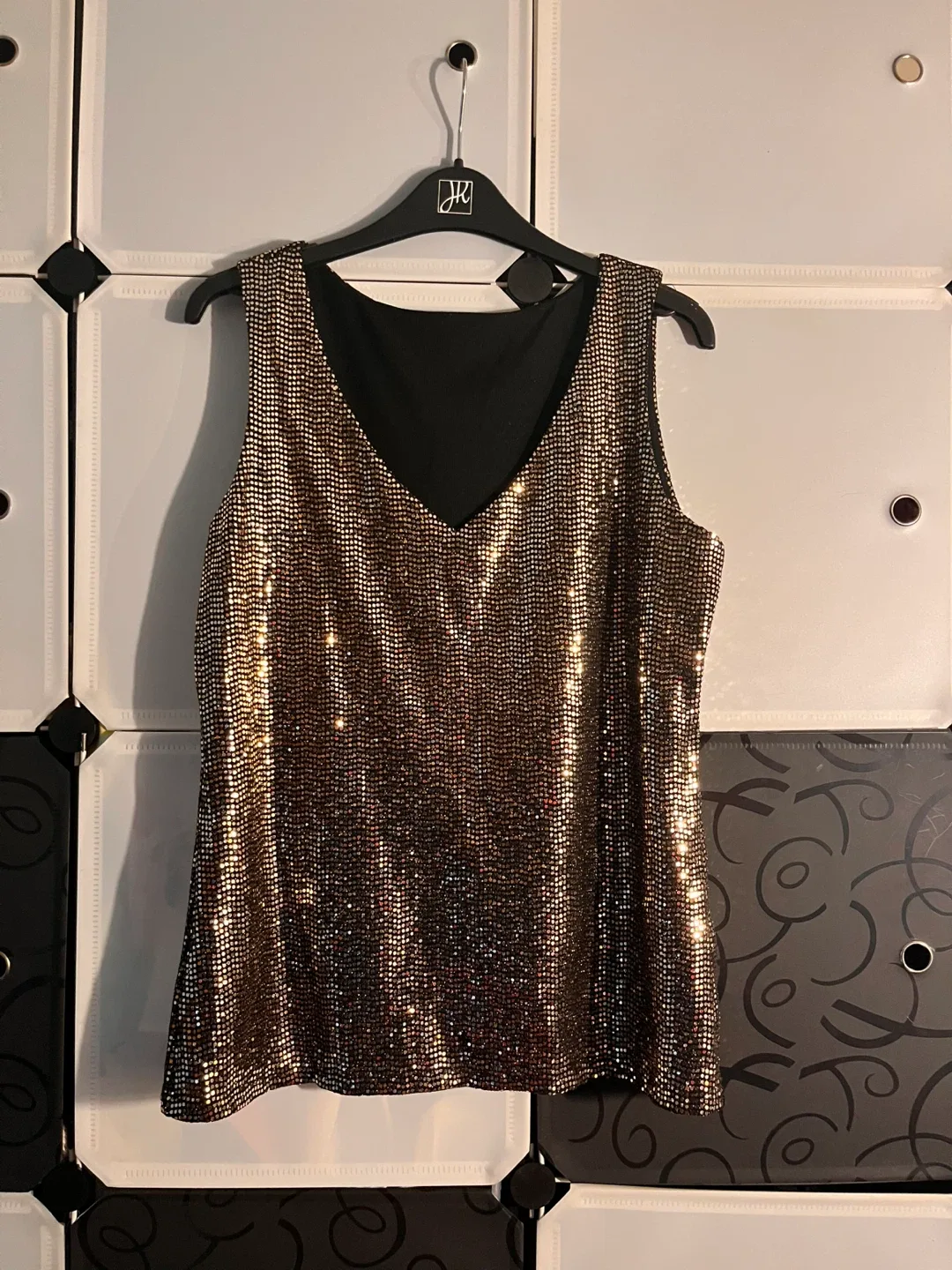 Gold sparkling Tank Top