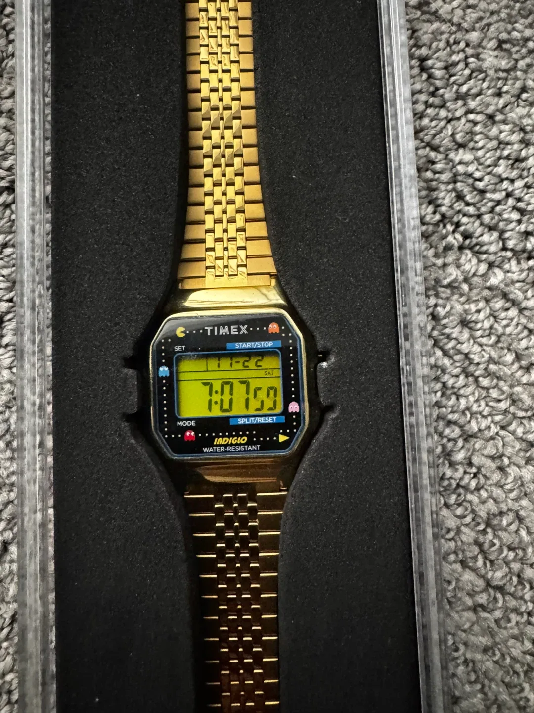 Timex Pac-Man Gold Watch - Brand New in Box!