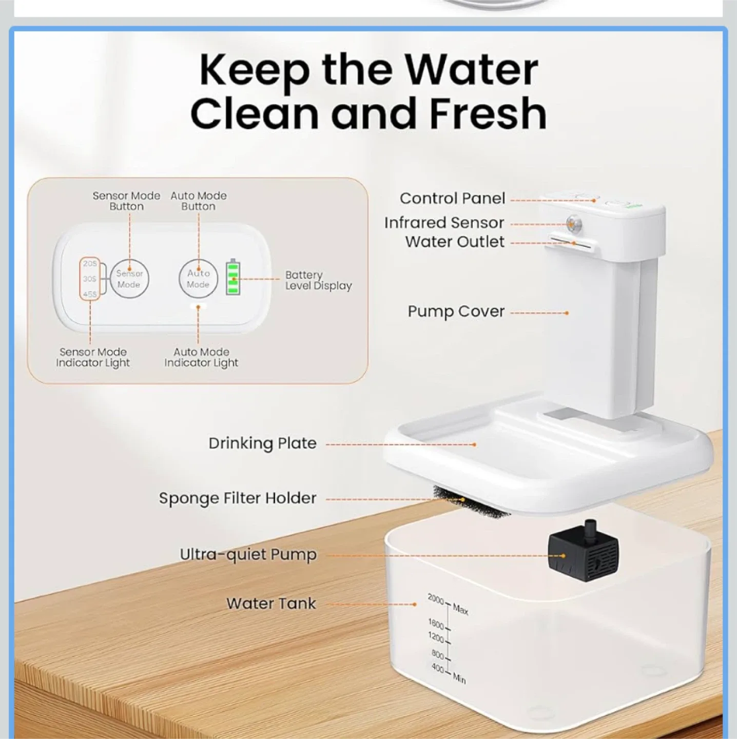 Automatic Pet Water Fountain