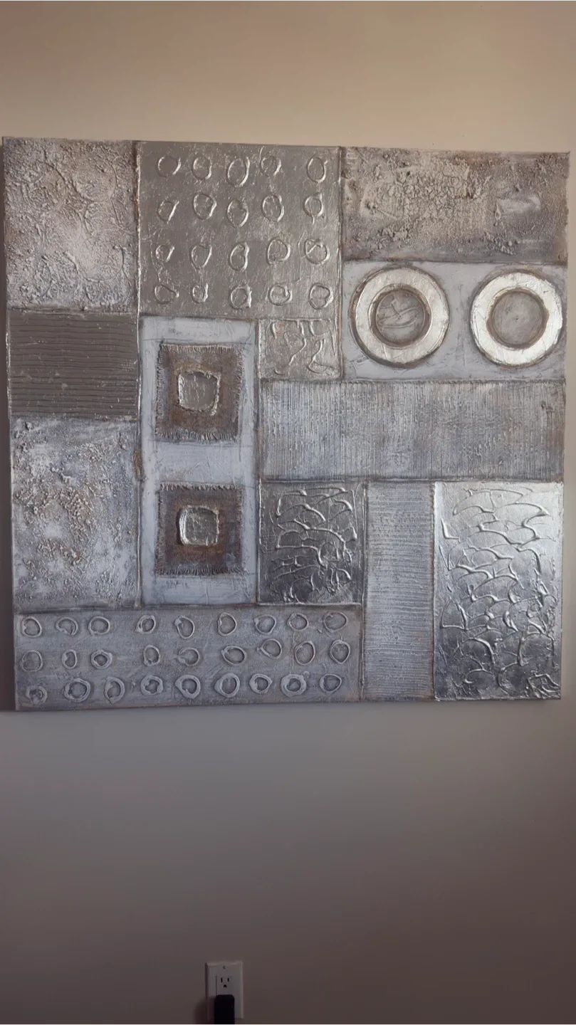Textured Silver Wall Art