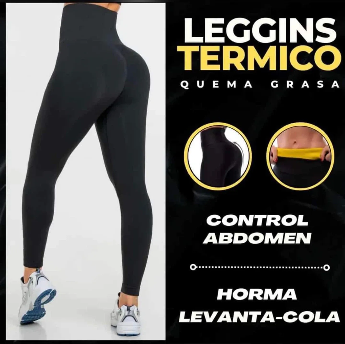 Leggins Termico Quema Grasa - Black image indicator(3)
