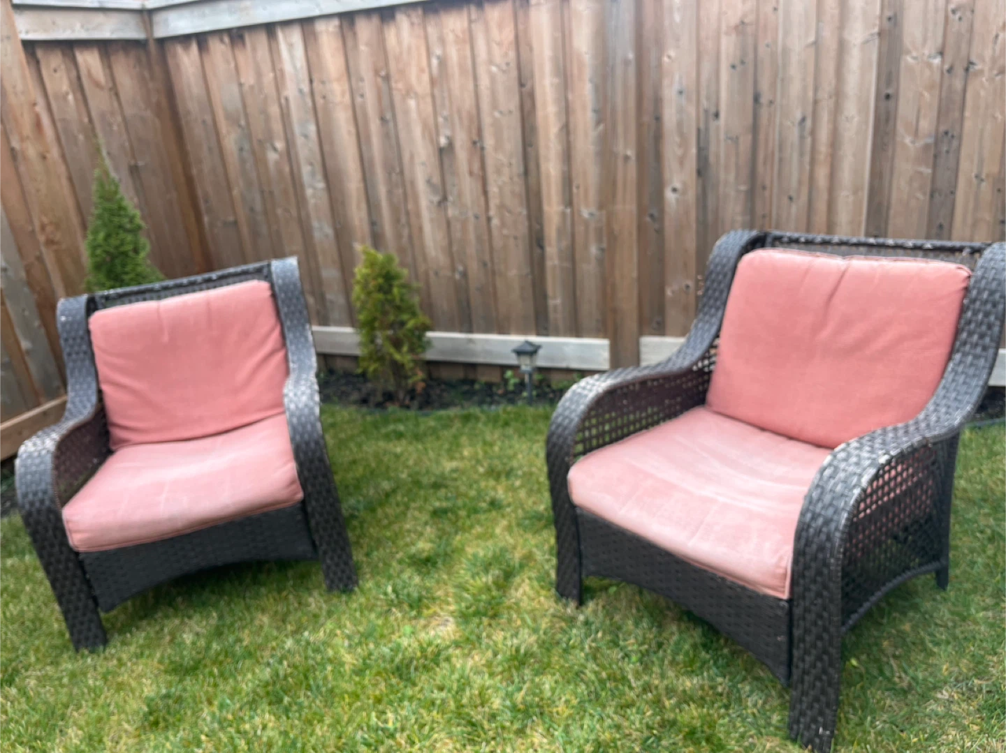 Wicker Patio Chairs with Cushions - Set of 2 - photo 2
