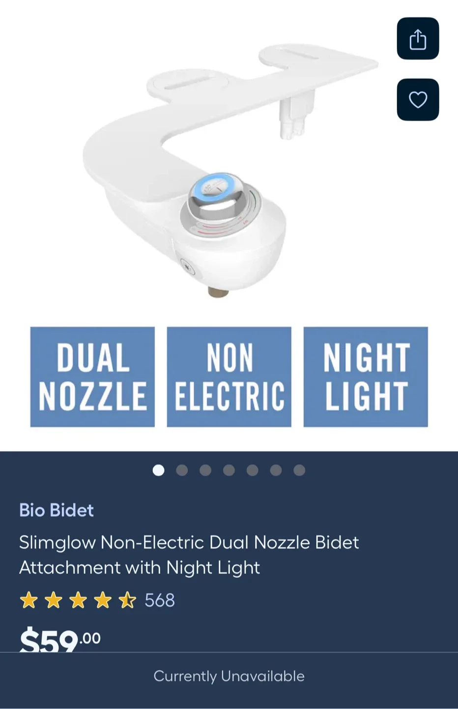 Bio Bidet SlimGlow Non-Electric Bidet