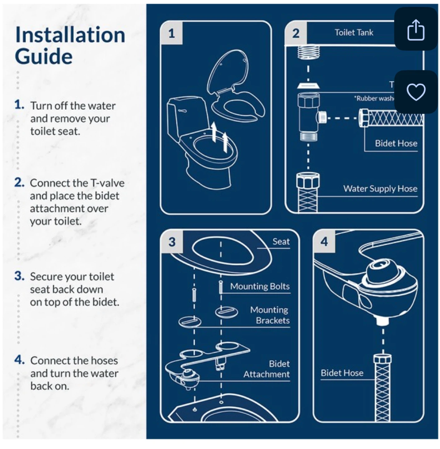 Bio Bidet SlimGlow Non-Electric Bidet - photo 4