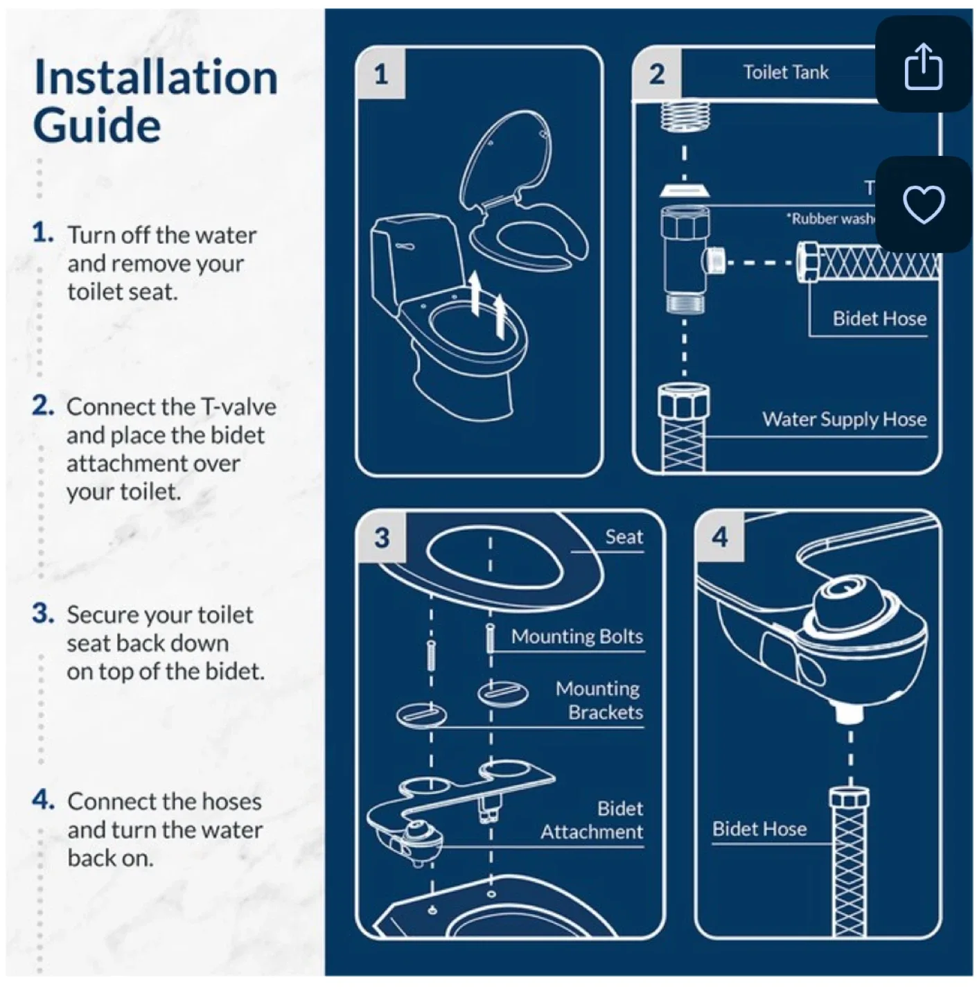 Bio Bidet SlimGlow Non-Electric Bidet image indicator(4)
