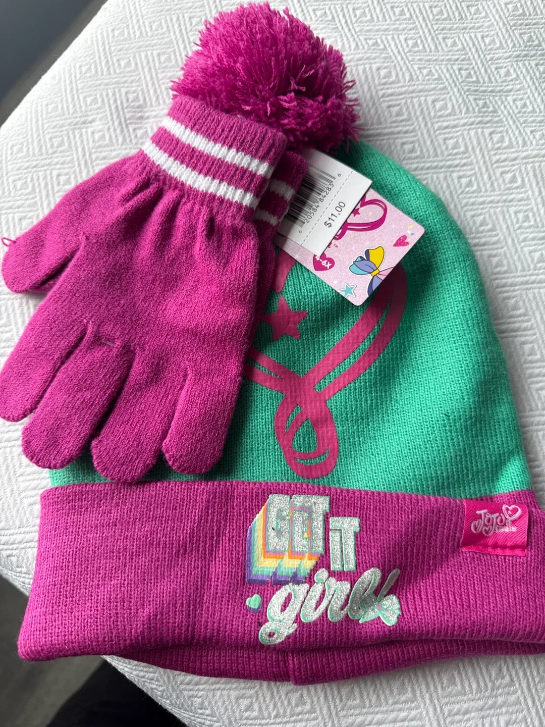 JoJo Siwa Hat & Glove Set (Size 4-6X)