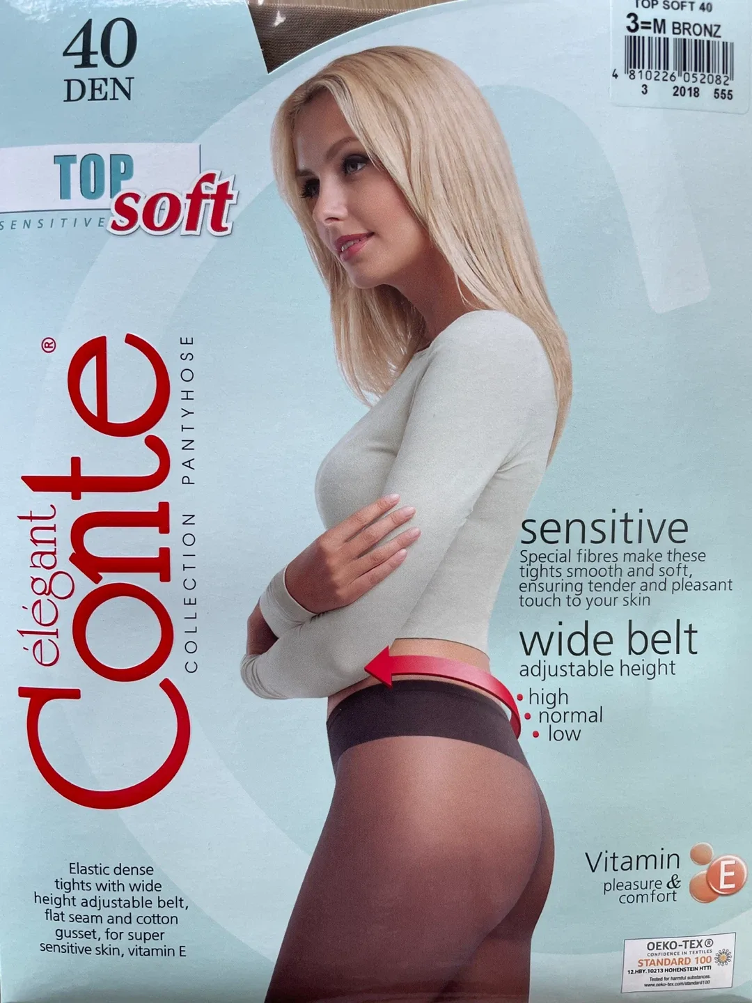 Conte Top Soft Sensitive Bronz Tights, Size M, 40 Den