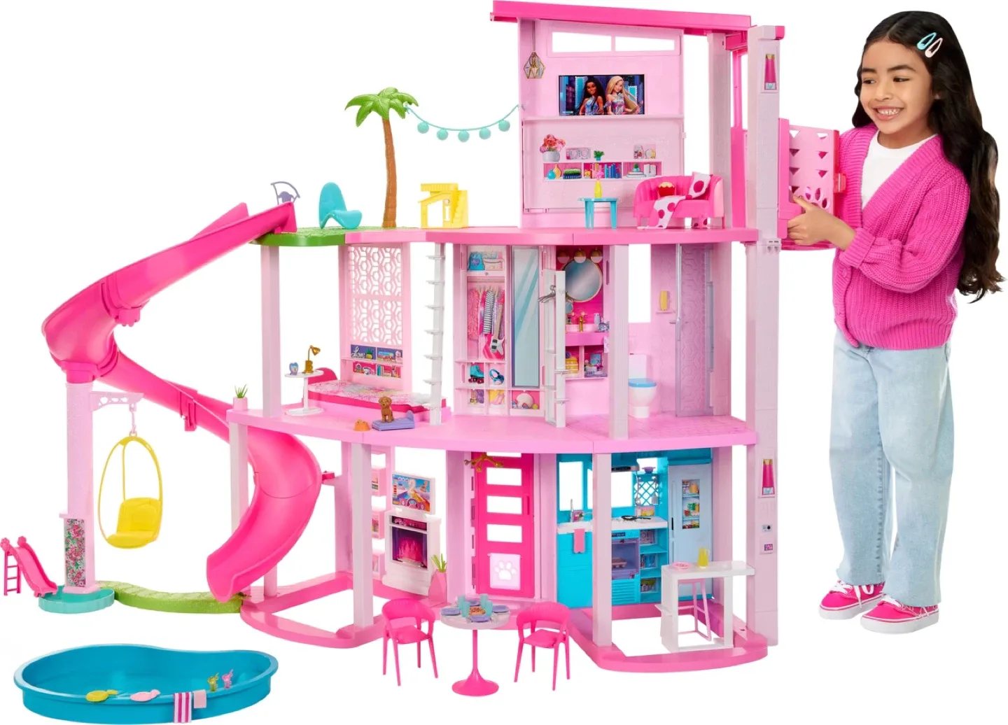 Barbie DreamHouse Dollhouse with Pool & Slide