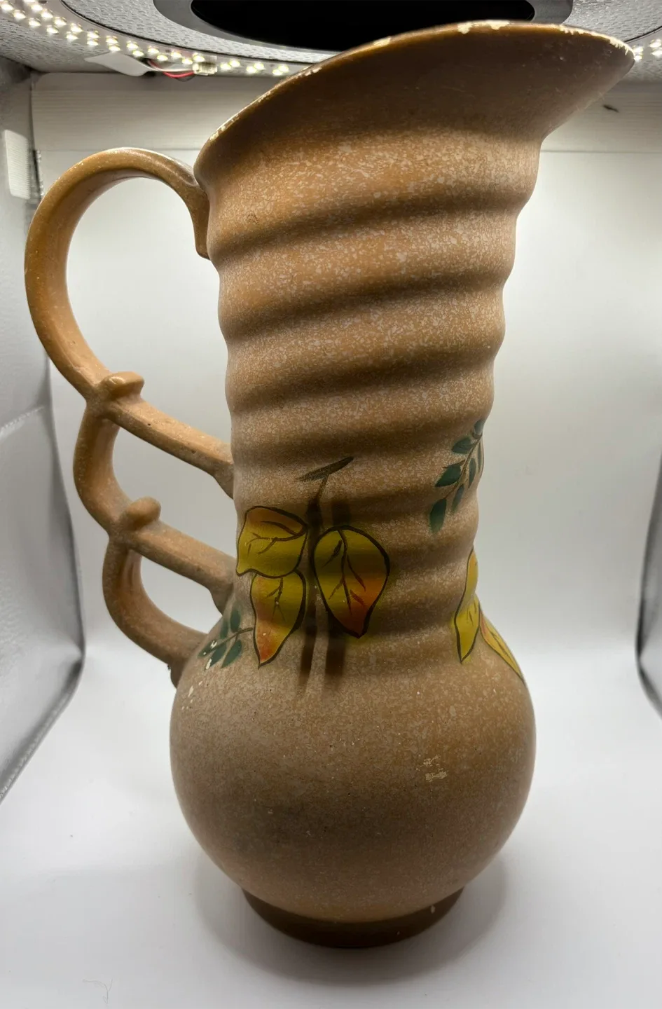 Stuart England Double Handle Pottery Pitcher