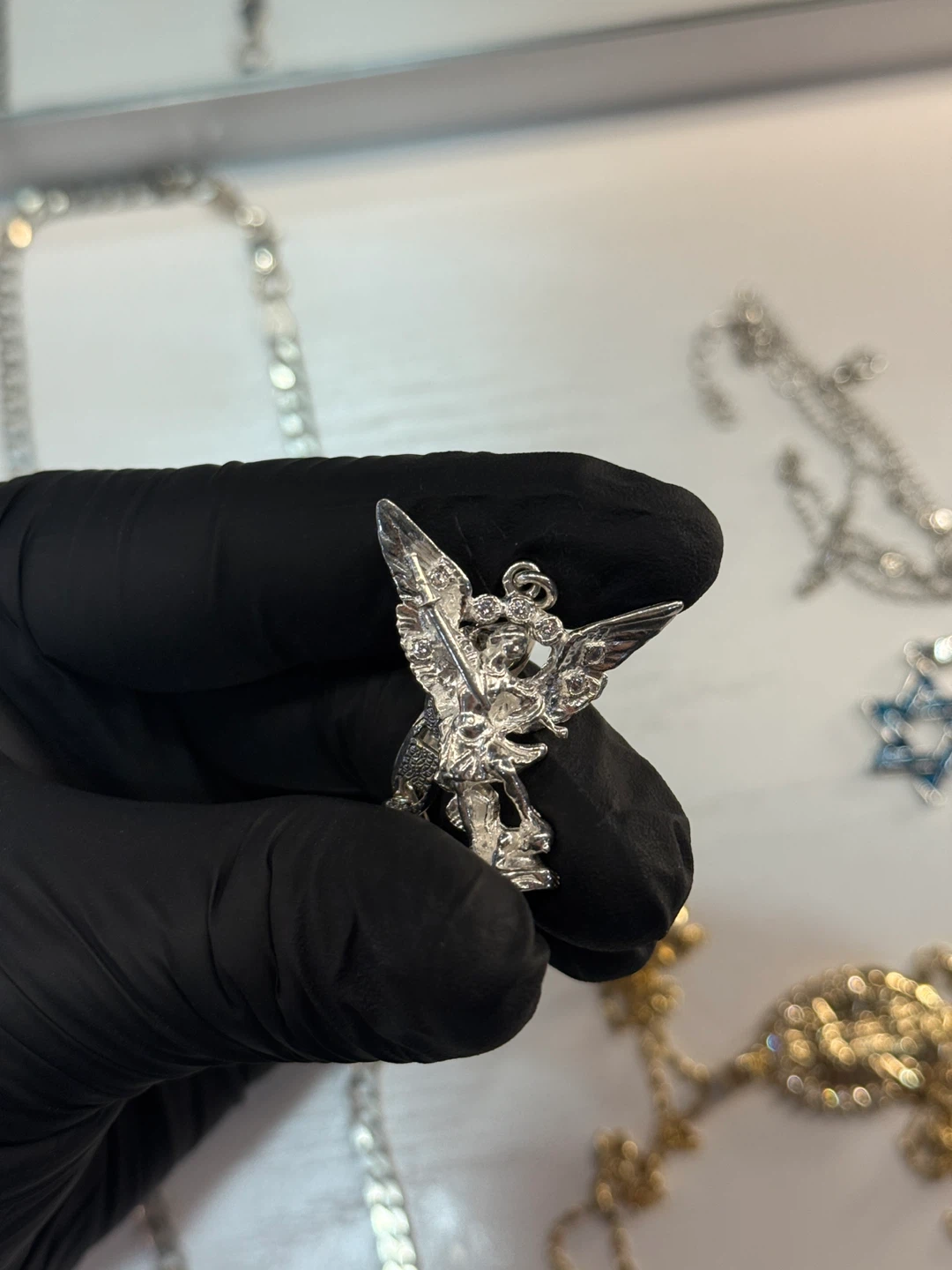Silver Angel Wing Pendant Chain - photo 2