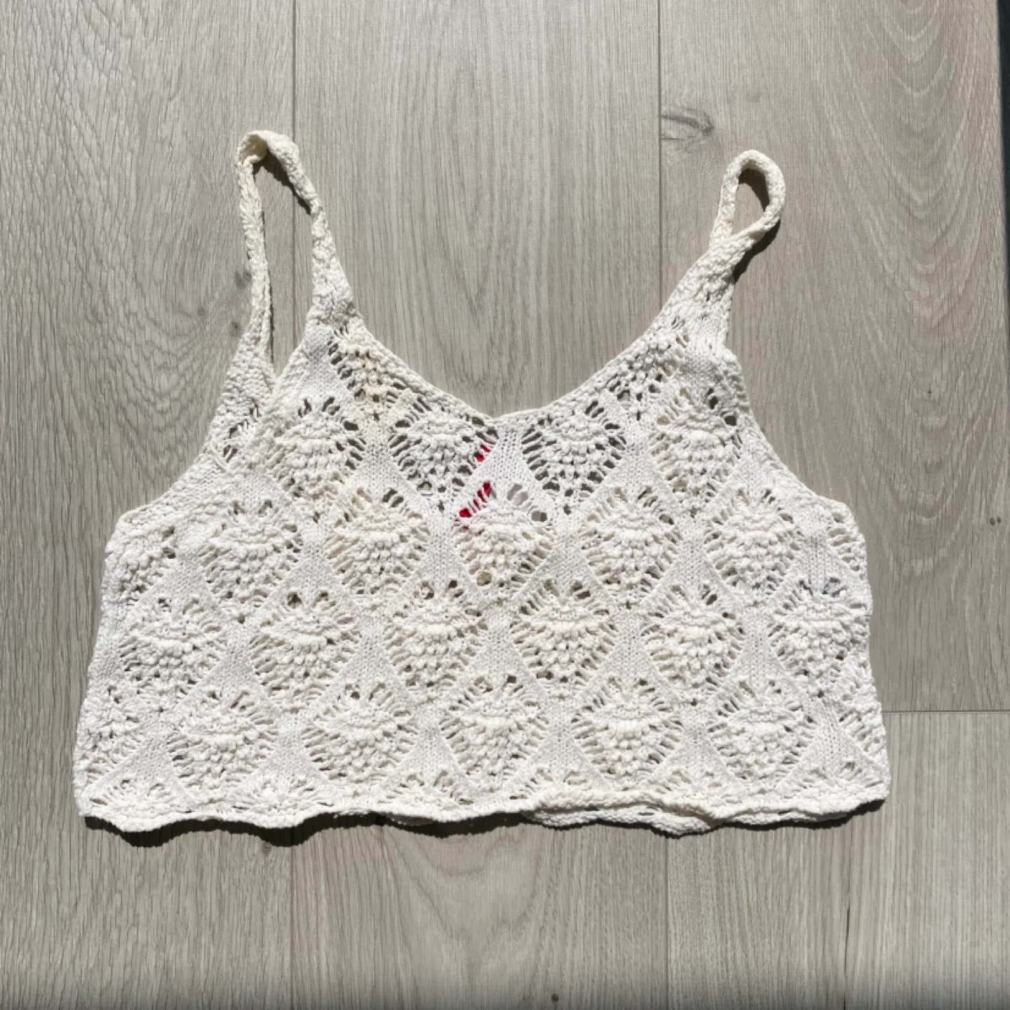 H&M 100% Cotton Crochet Crop Top (XS)