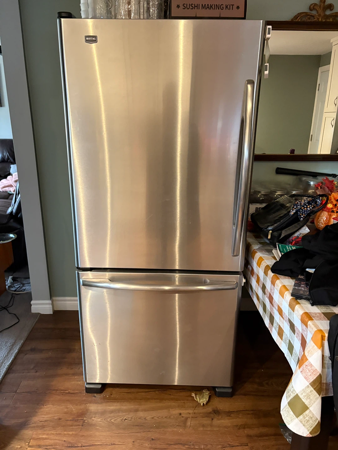 Maytag Stainless Steel Bottom Freezer Refrigerator