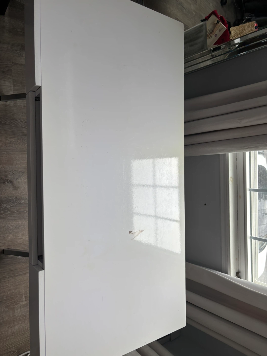 White Desk with Chrome Legs - photo 3