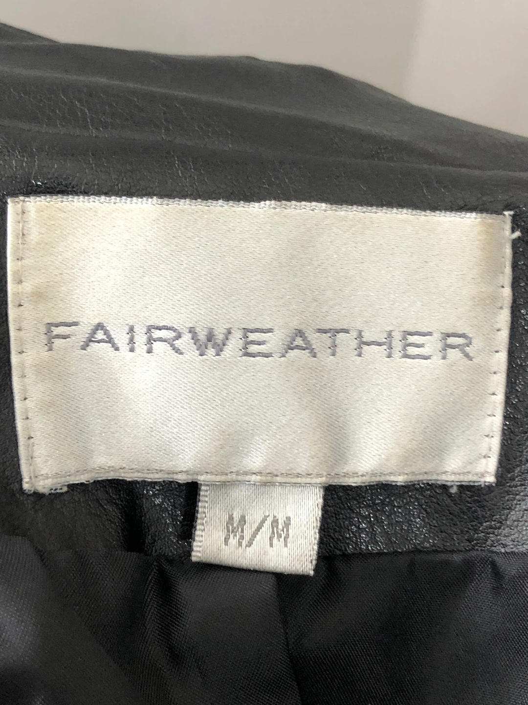 Women’s Black Faux Leather Jacket. Size Medium. - photo 3