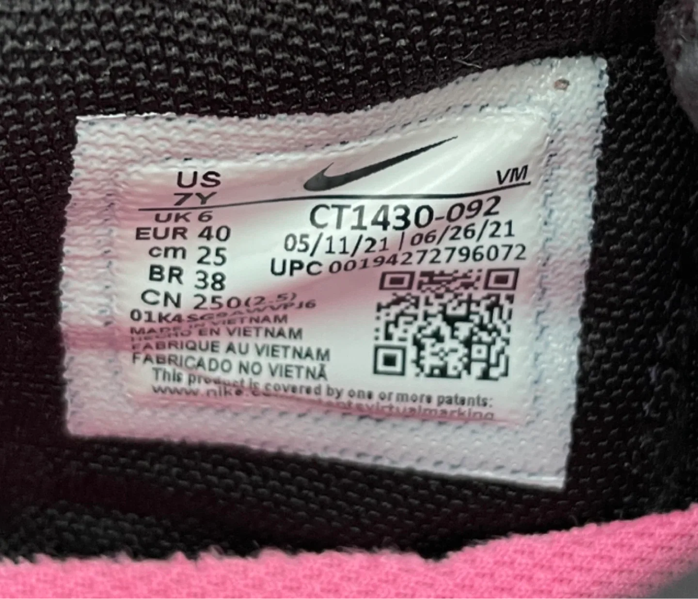 Nike Renew Run 3 Black/Pink Women's Running Shoes image indicator(6)