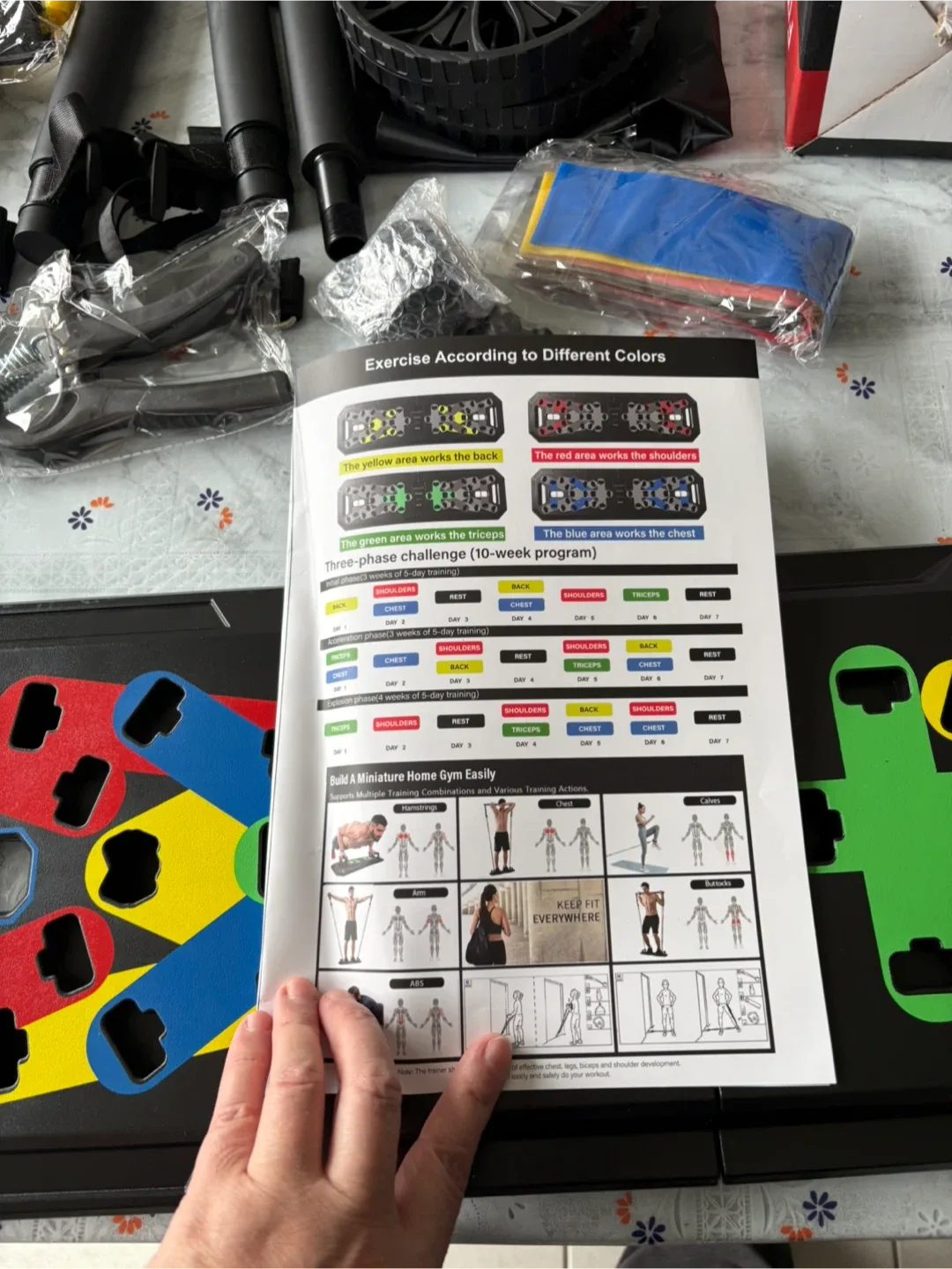 Fitness Push-Up Board Full Set – Brand New / Complete Kit image indicator(9)