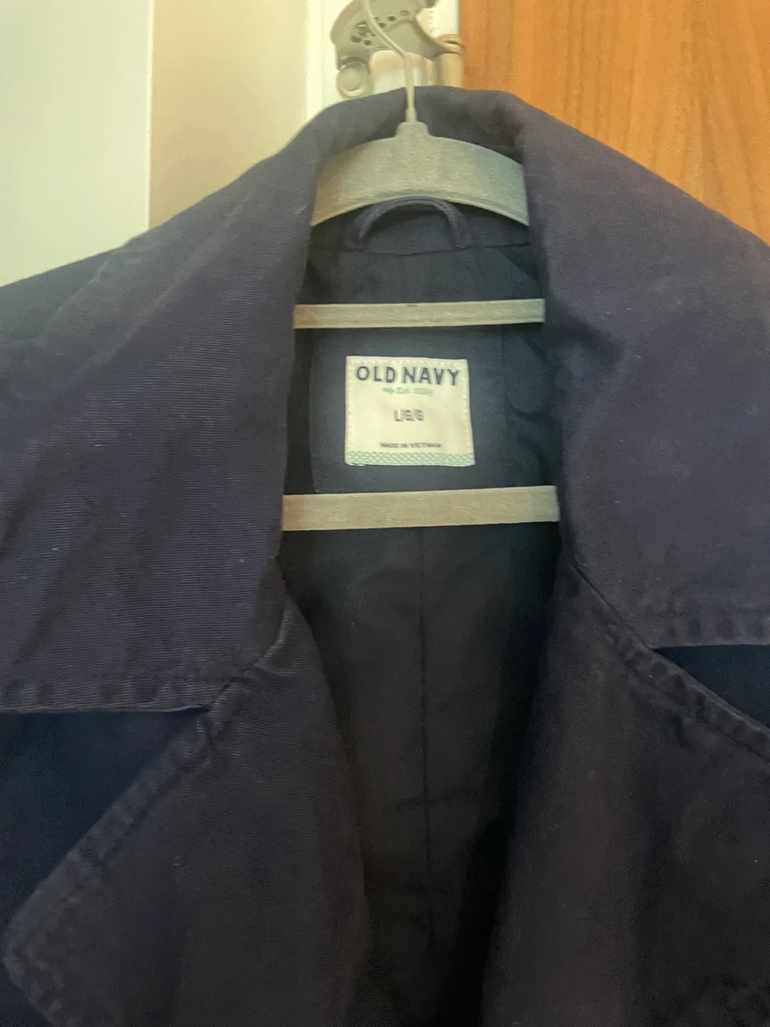 Old Navy Navy Blue Jacket - Size L image indicator(2)