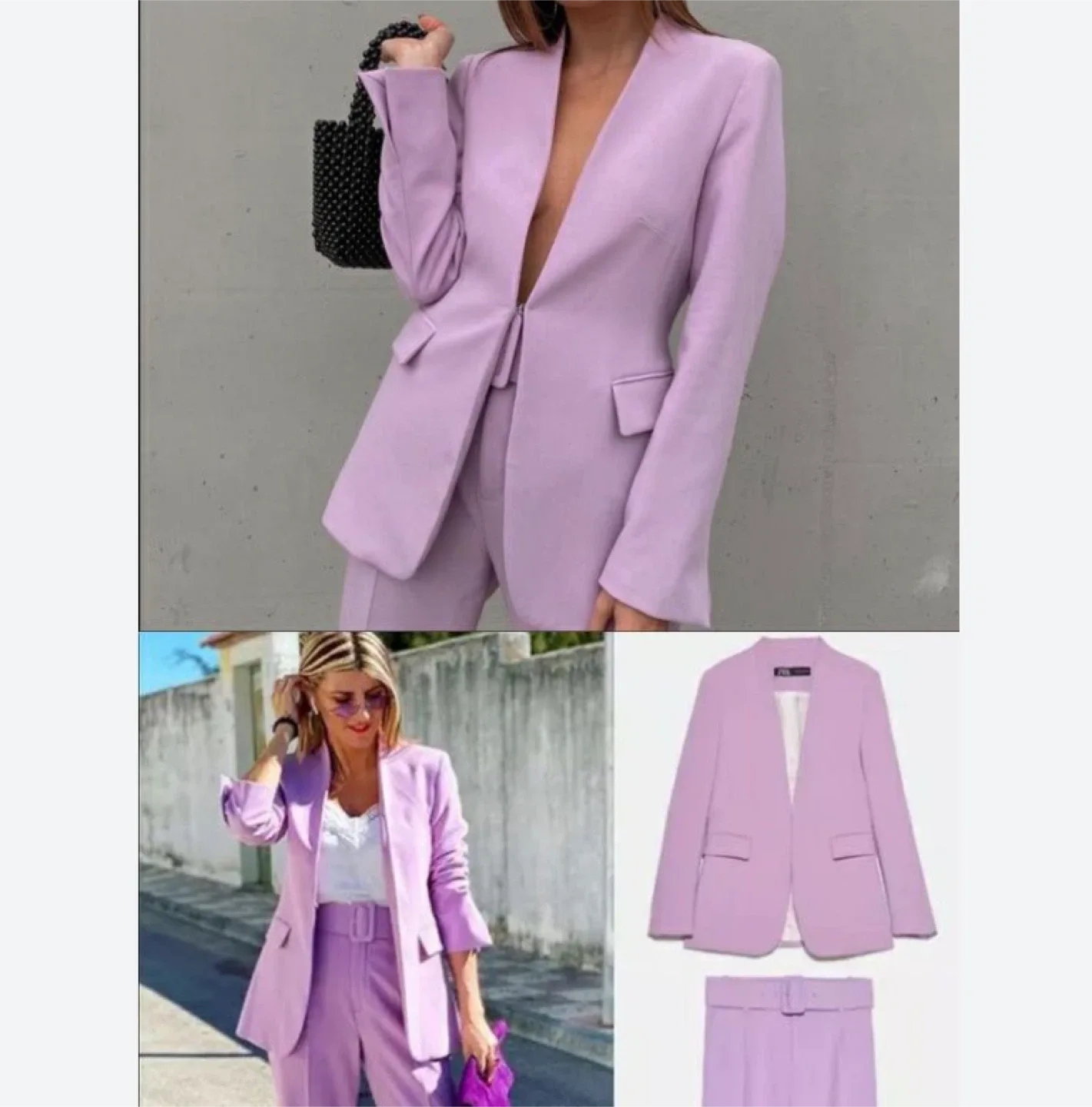 Zara Lilac Blazer - Size Medium