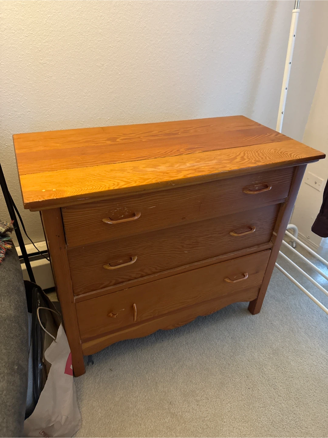 Wooden 3-Drawer Dresser