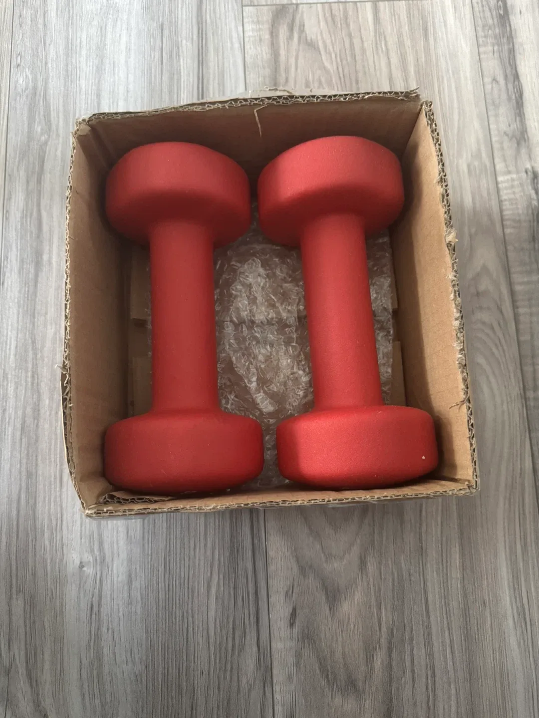 Pair of 9LB (4KG) Red Dumbbells