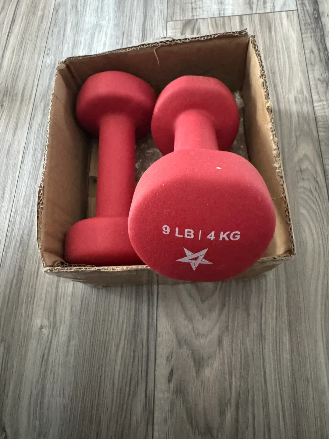 Pair of 9LB (4KG) Red Dumbbells image indicator(2)