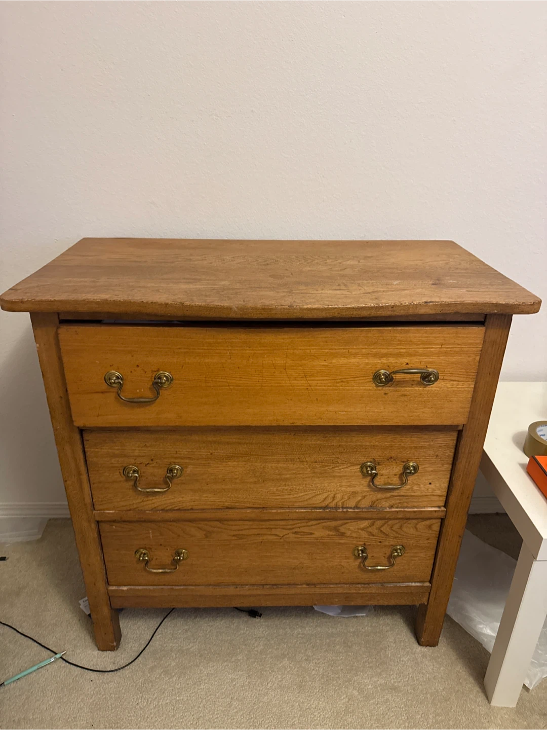 Wooden 3-Drawer Dresser