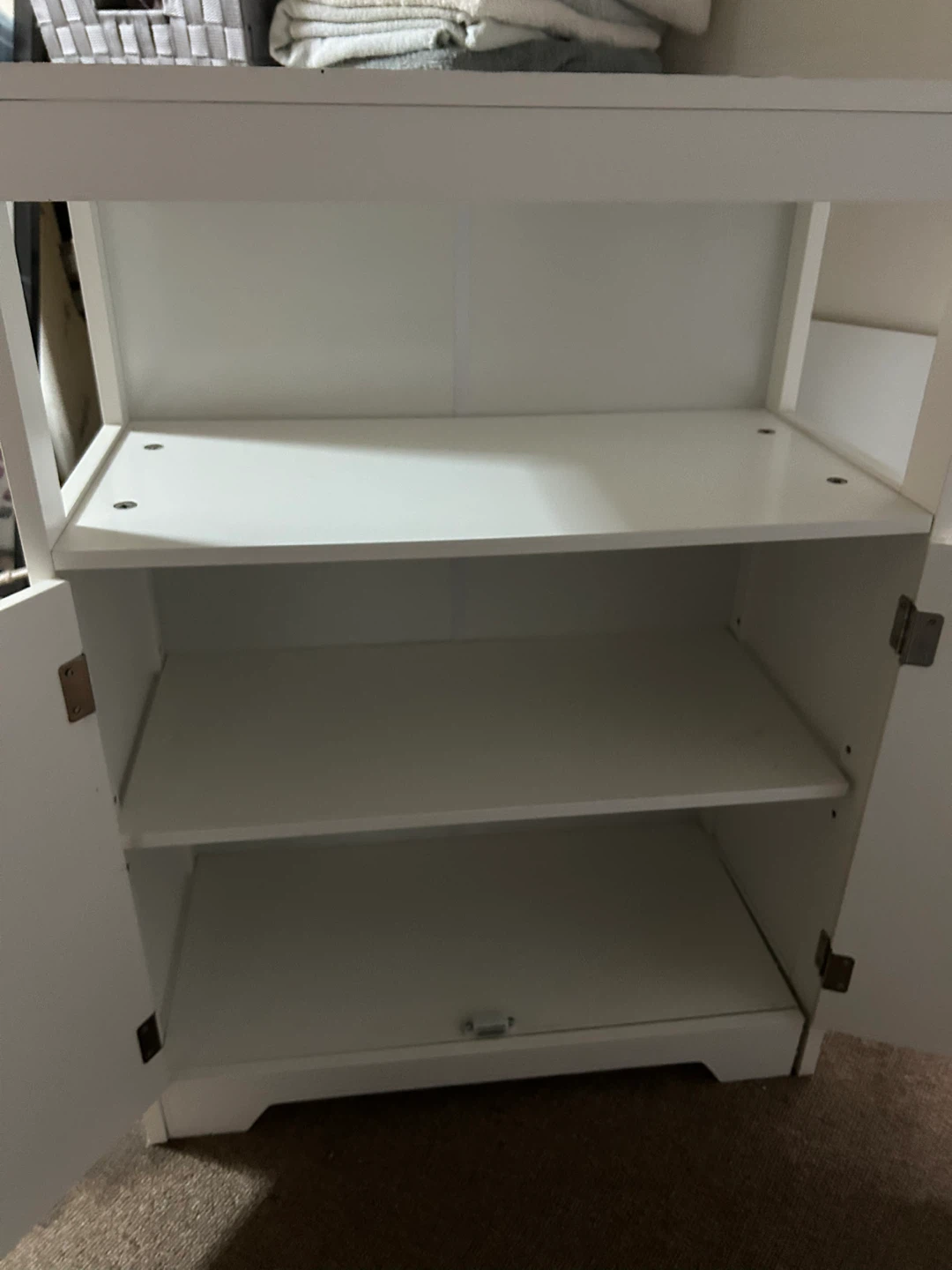 White Cabinet with Marble Top - photo 2
