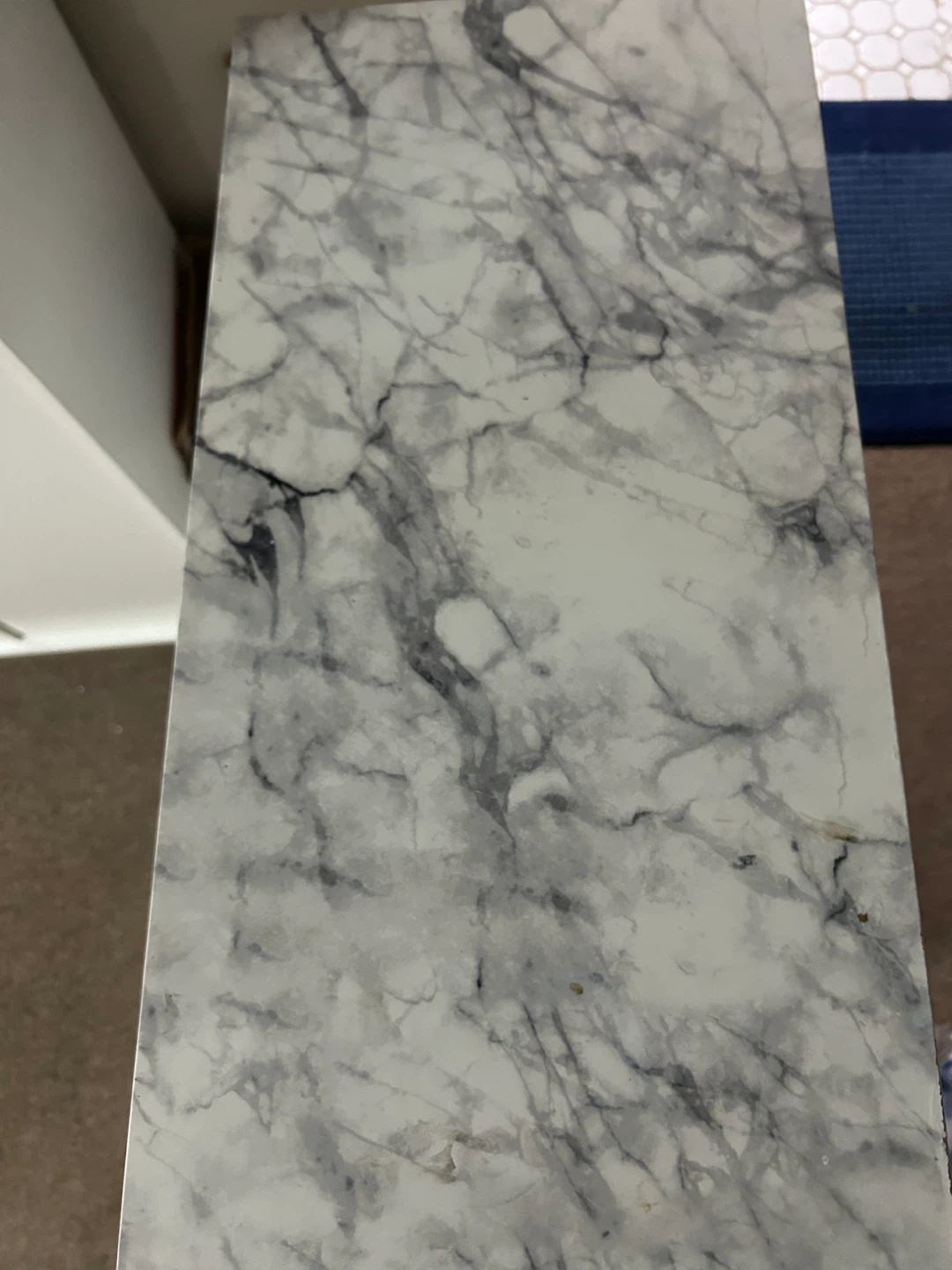 White Cabinet with Marble Top - photo 3