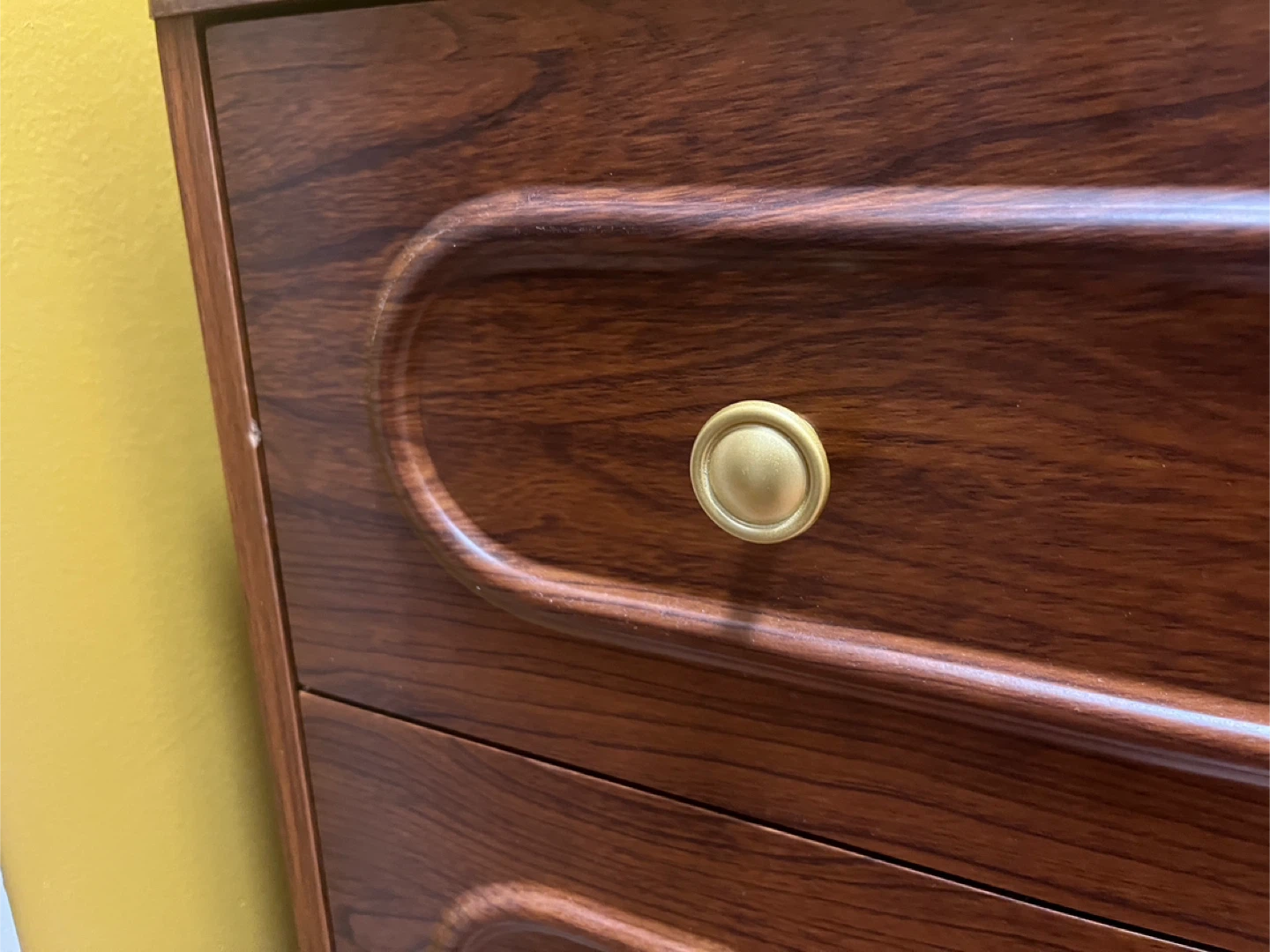 Brown 6-Drawer Dresser with Gold Knobs - photo 4