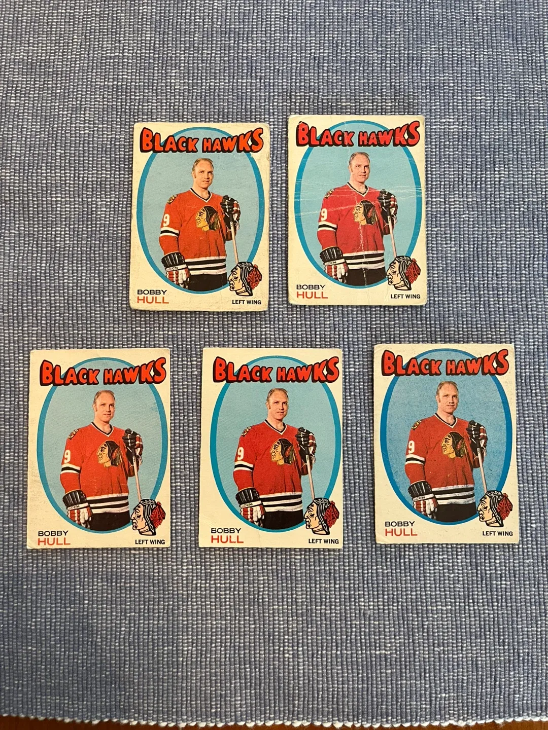 Bobby Hull 1971-72 Topps Hockey Card # 50 Chicago Blackhawks