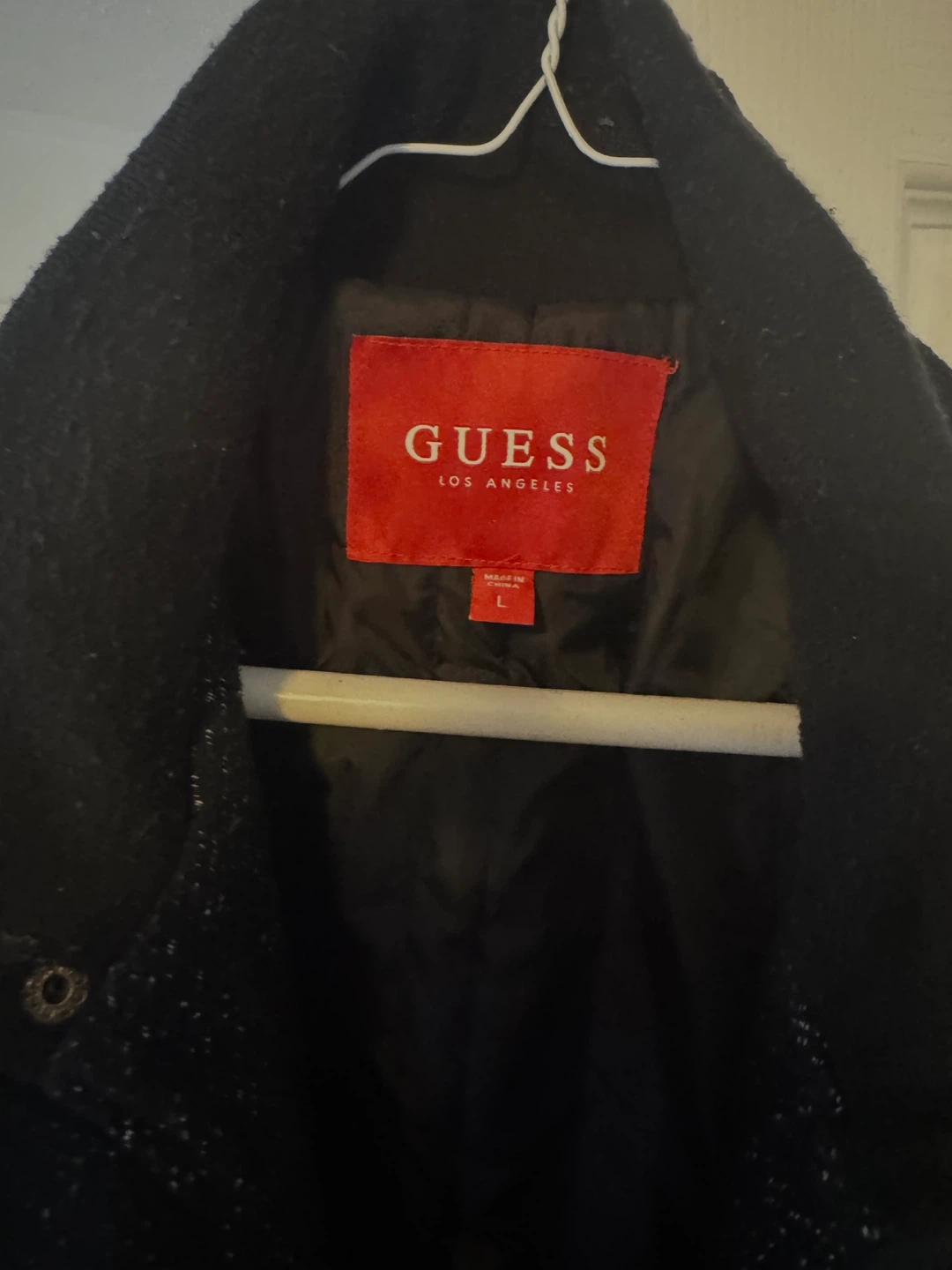 GUESS Black Wool Blend Coat - Size L - photo 5