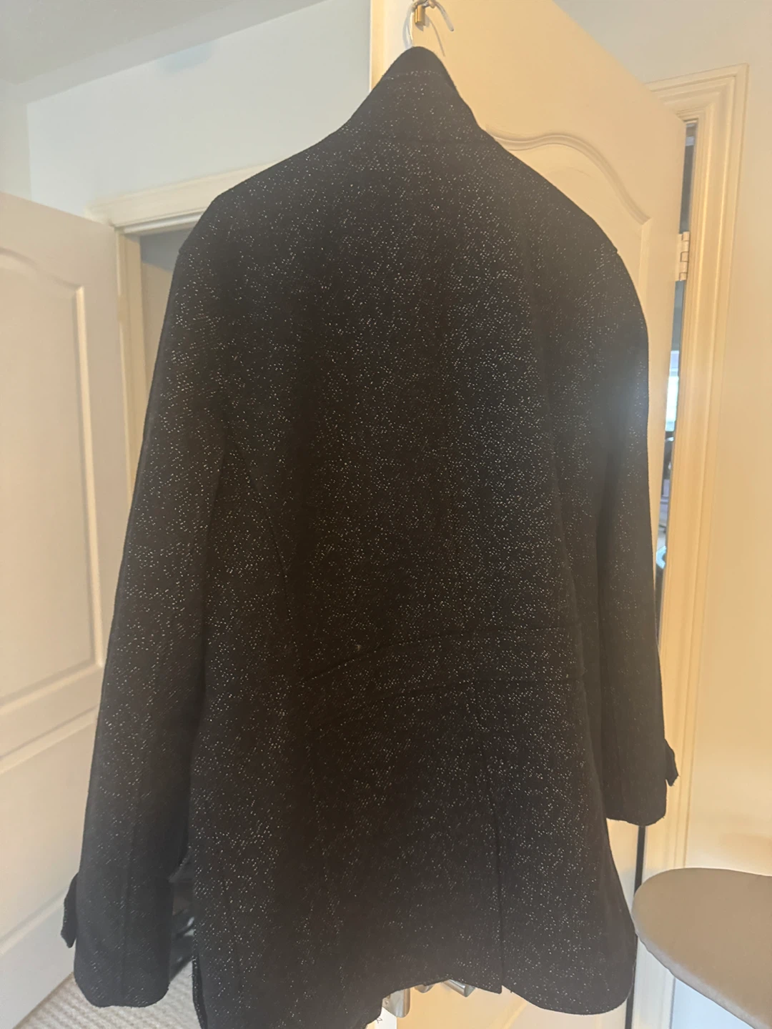 GUESS Black Wool Blend Coat - Size L - photo 2
